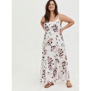 NWOT Torrid Ivory Floral Maxi Dress